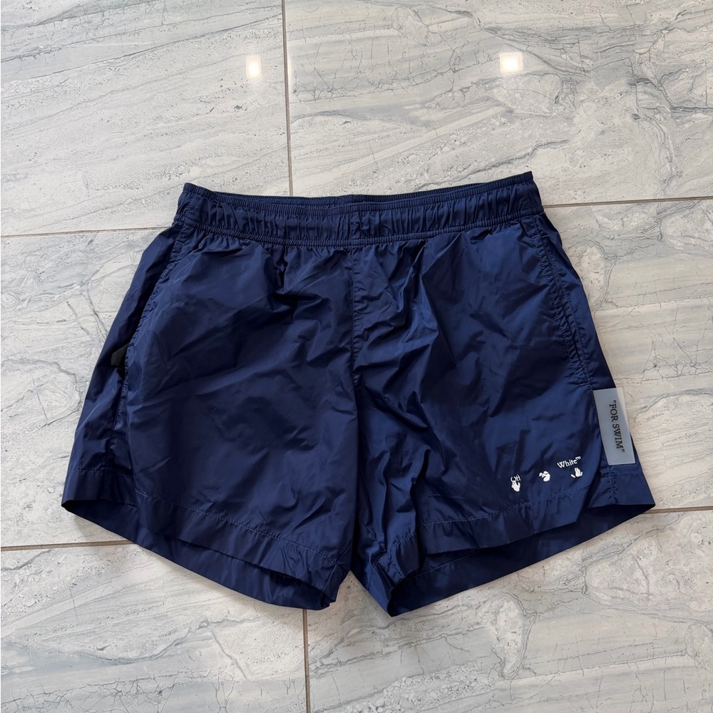 Off-White Navy Swim Shorts